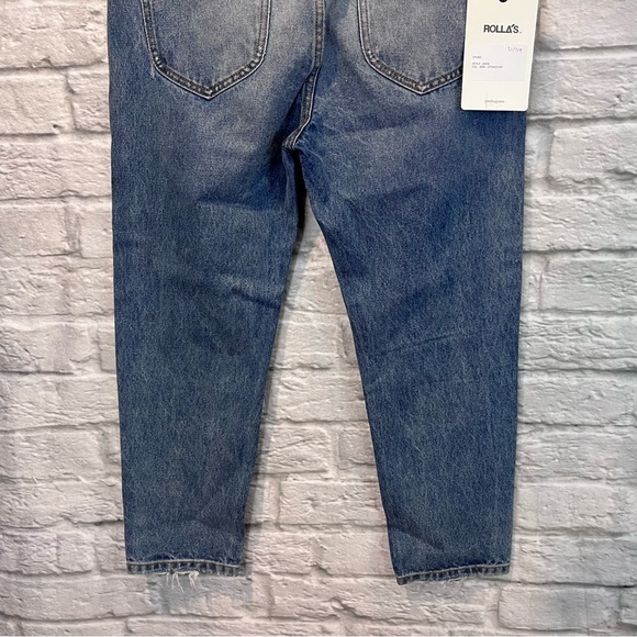 NWT ROLLA’S 34x25” STUBS Slim Short Leg - Stoned Rip Jeans (SAMPLE) - Picture 9 of 12